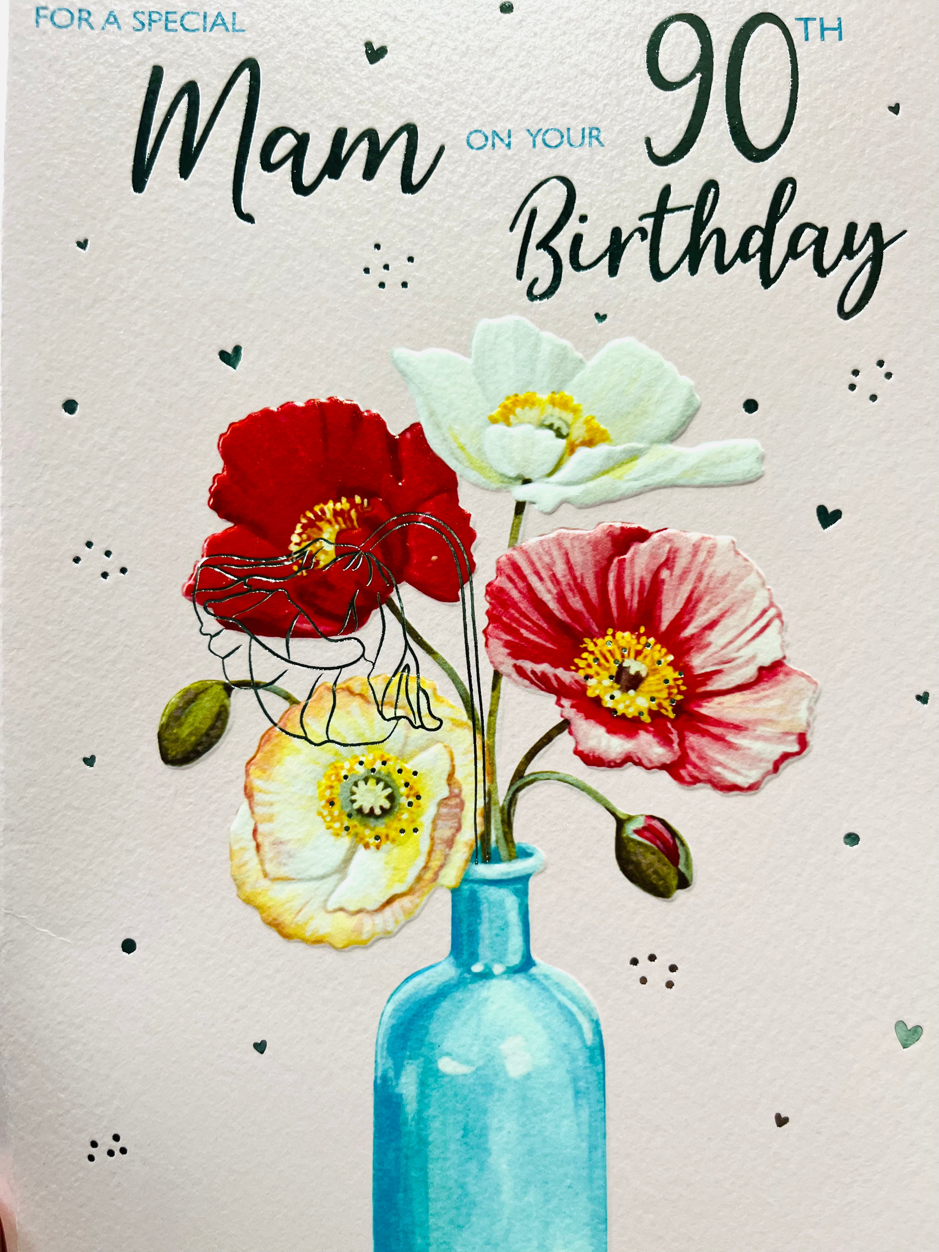 Mam 90th Birthday Card