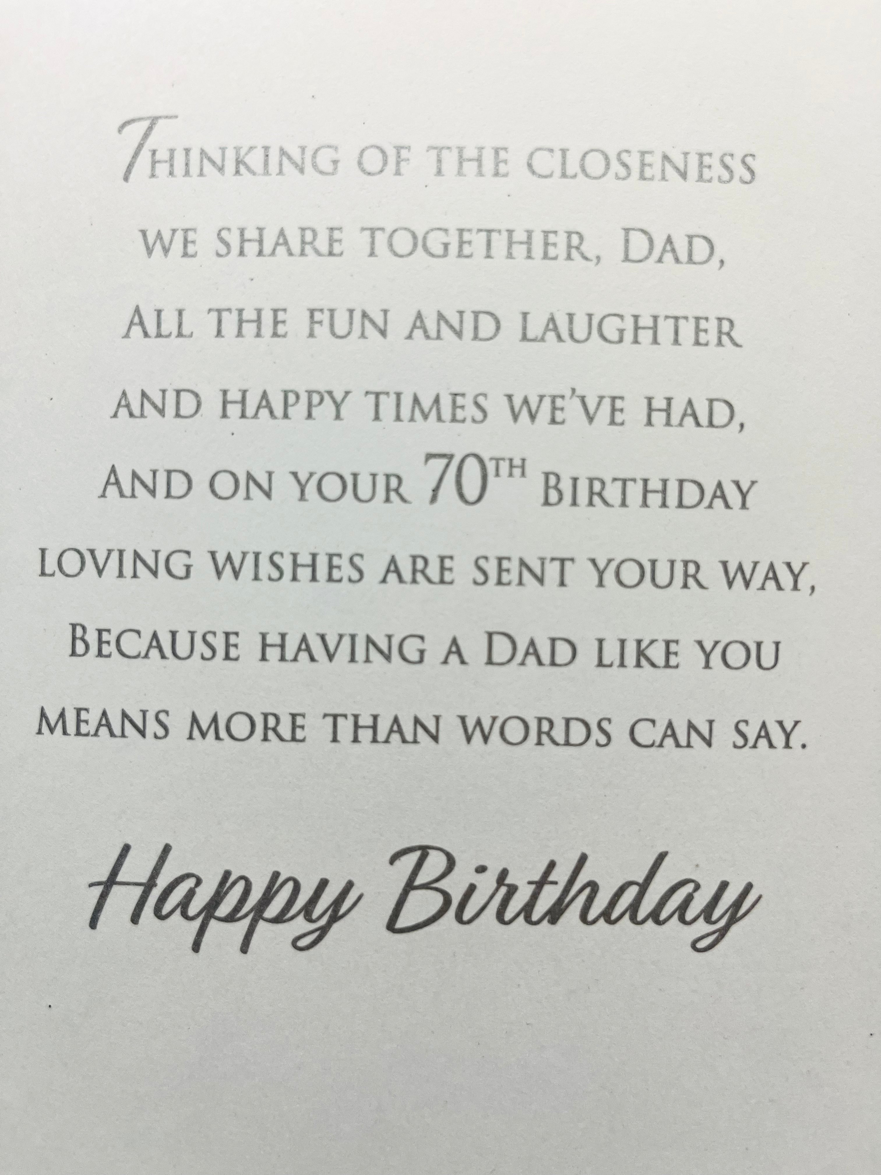 Dad's 70th Birthday Card