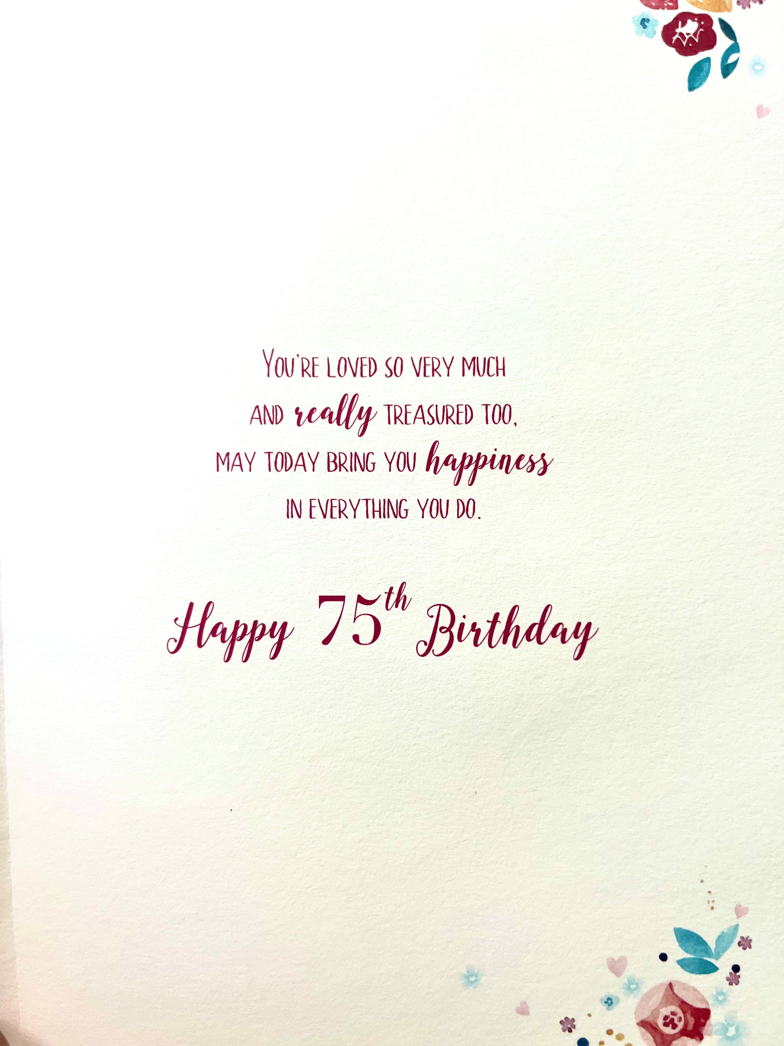 Mum's 75th Birthday Card