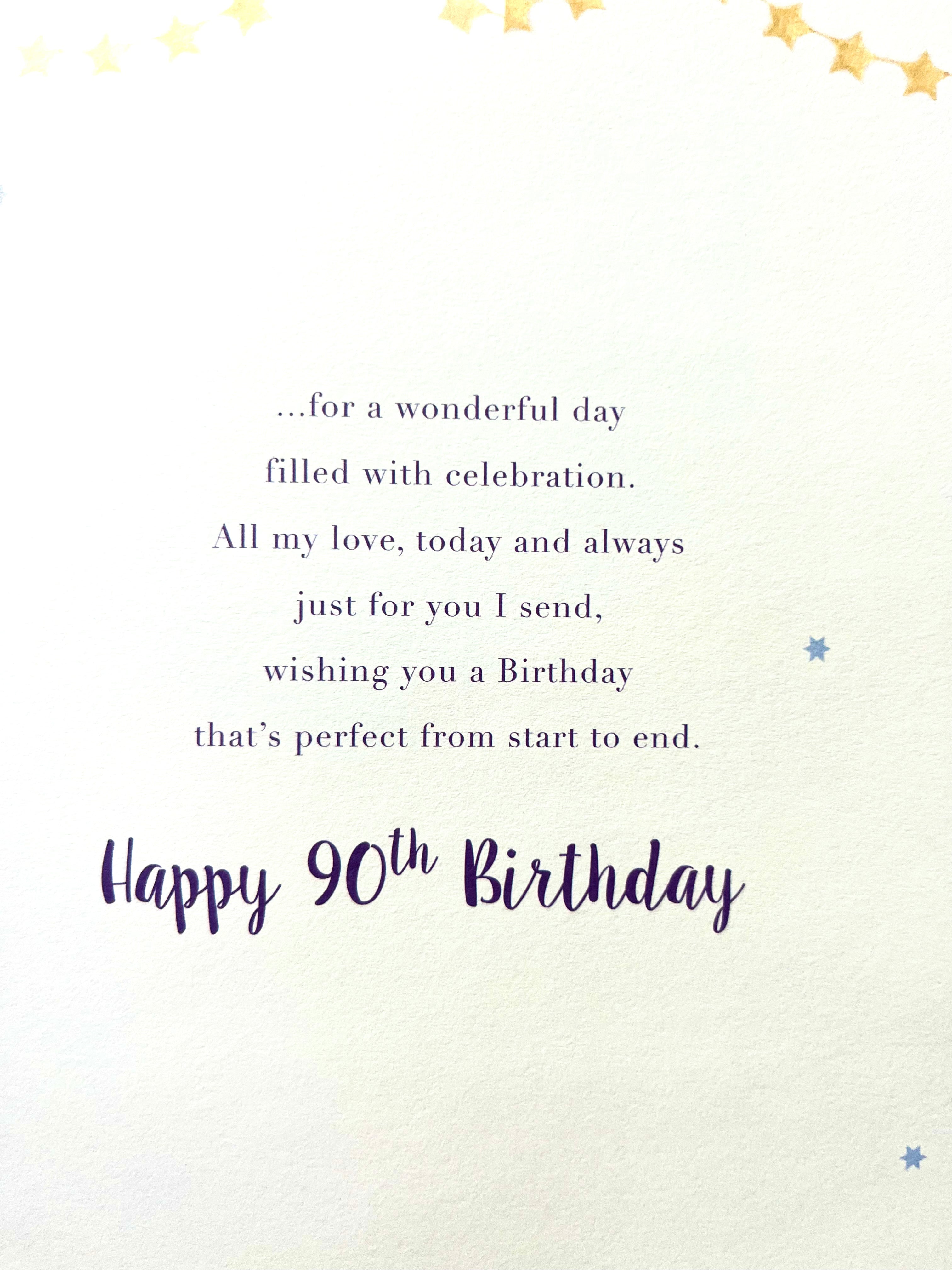 Husband's 90th Birthday Card
