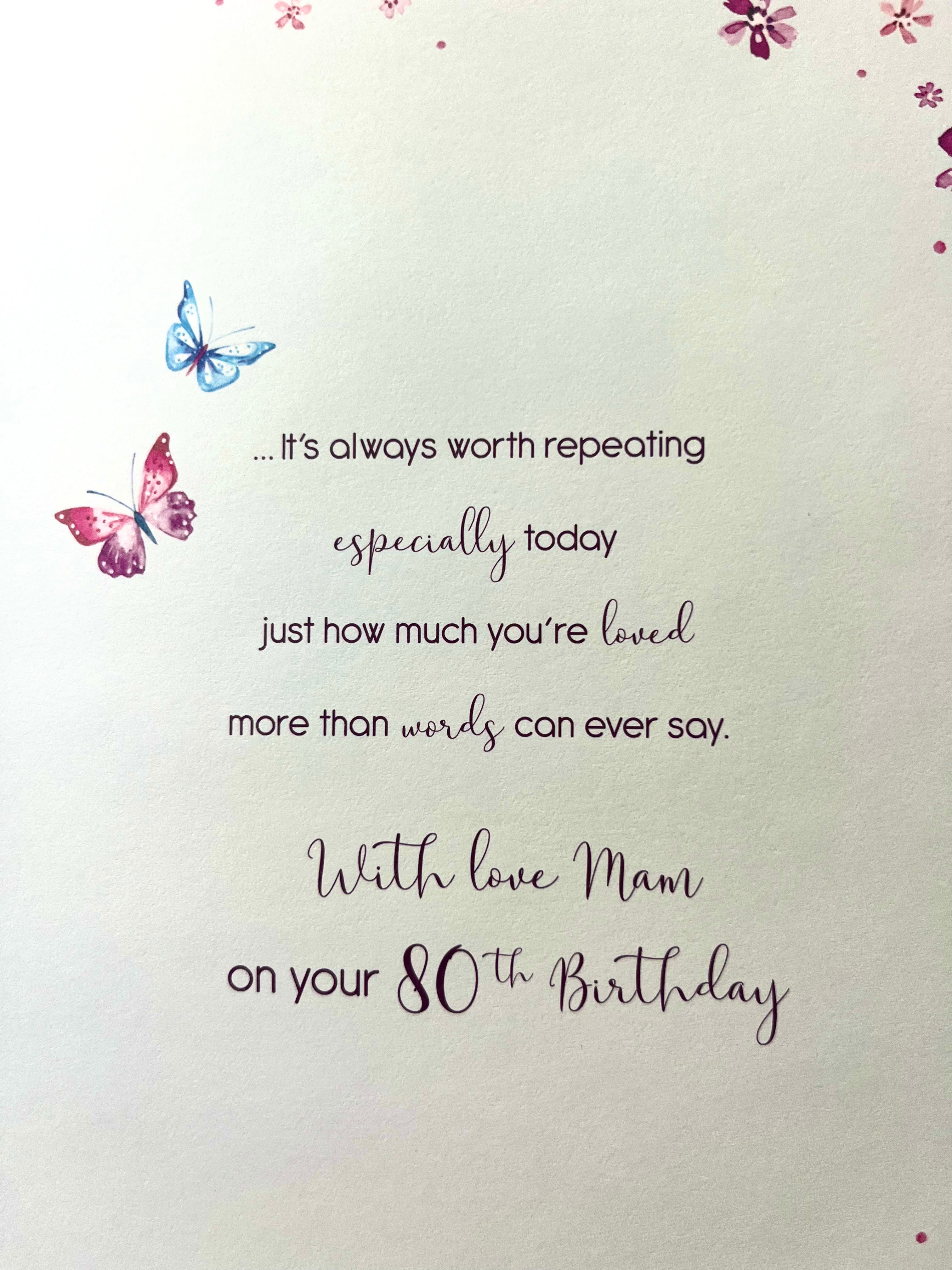 Mam's 80th Birthday Card