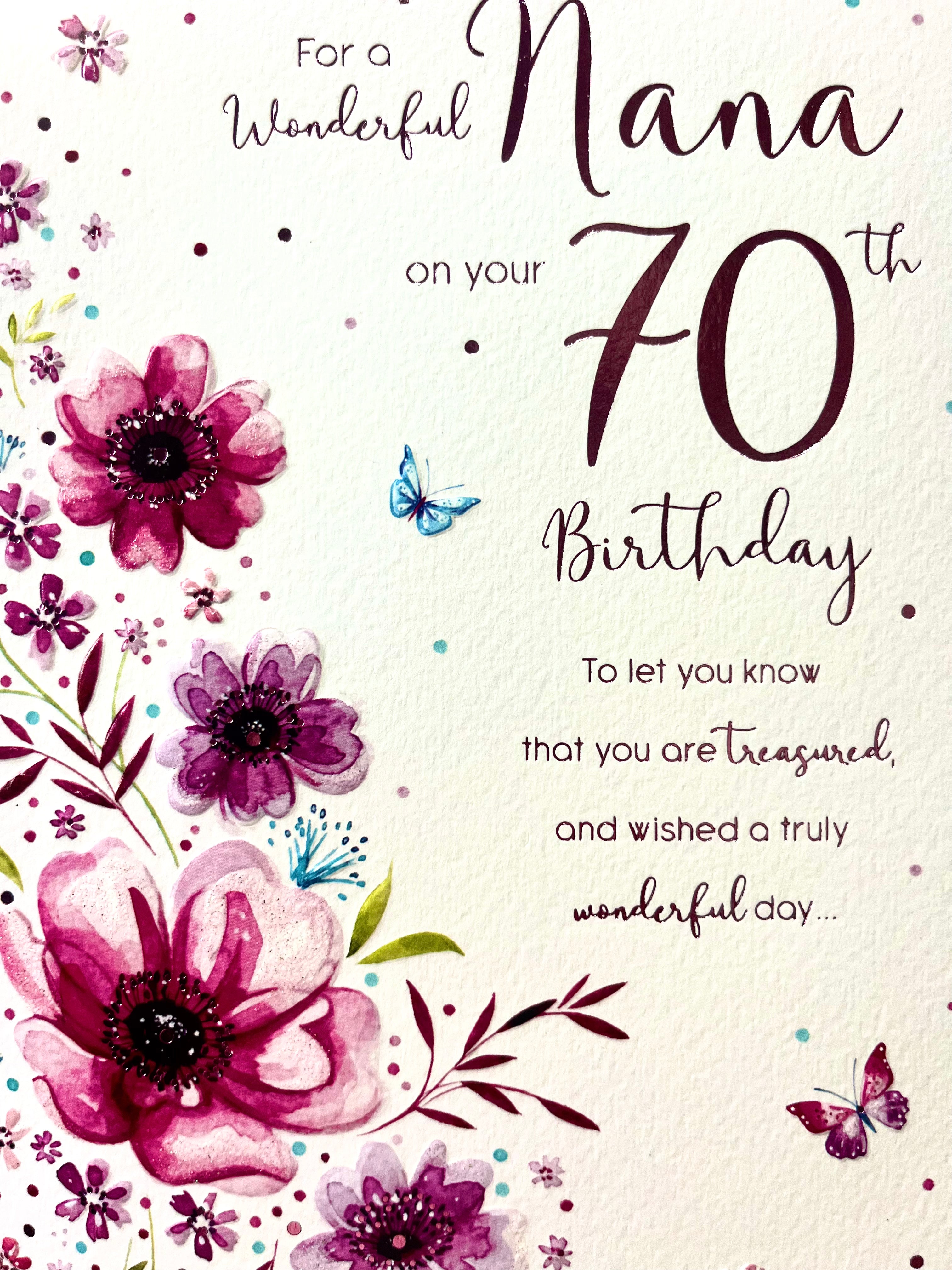 Nana's 70th Birthday Card