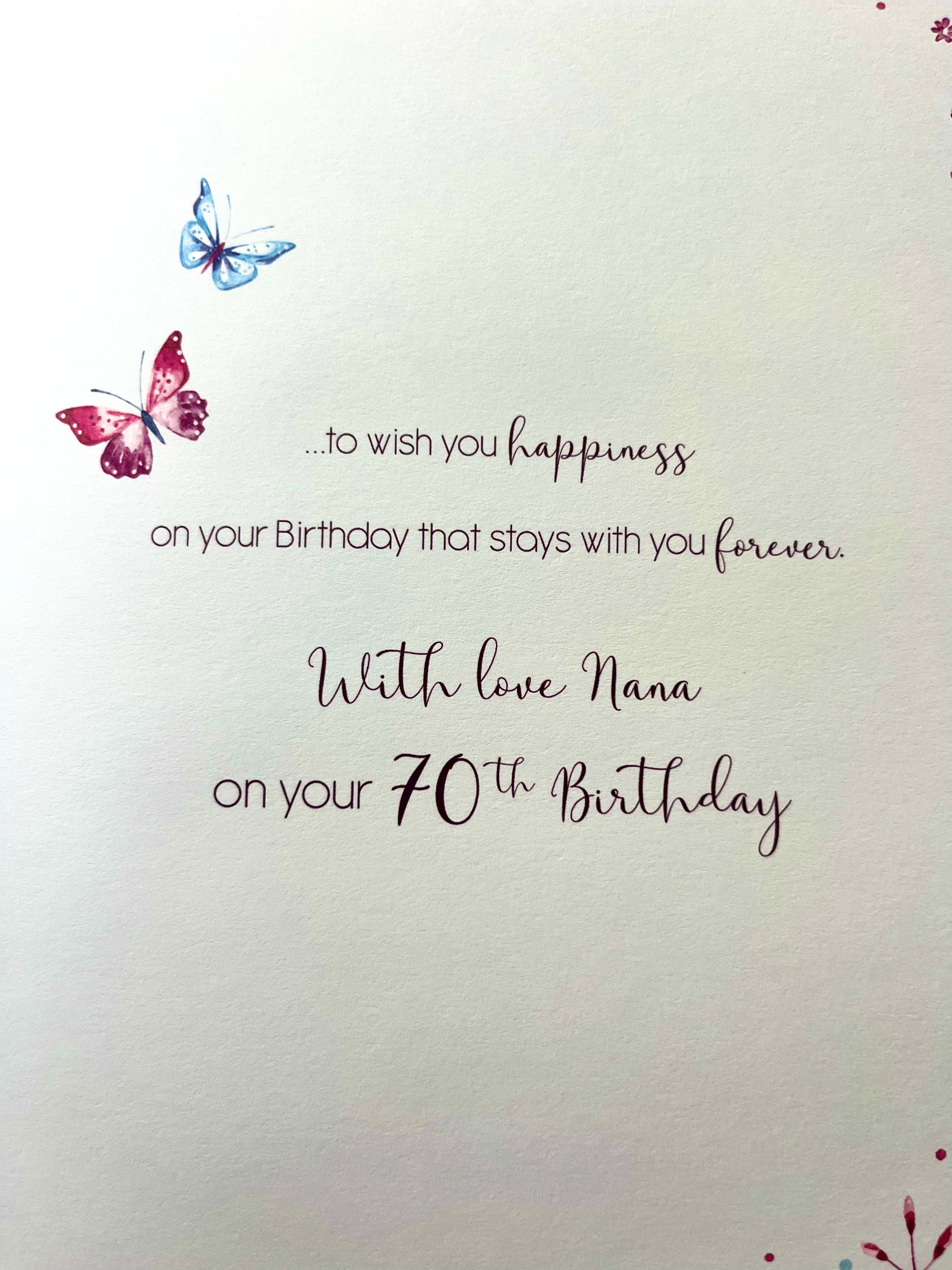 Nana's 70th Birthday Card