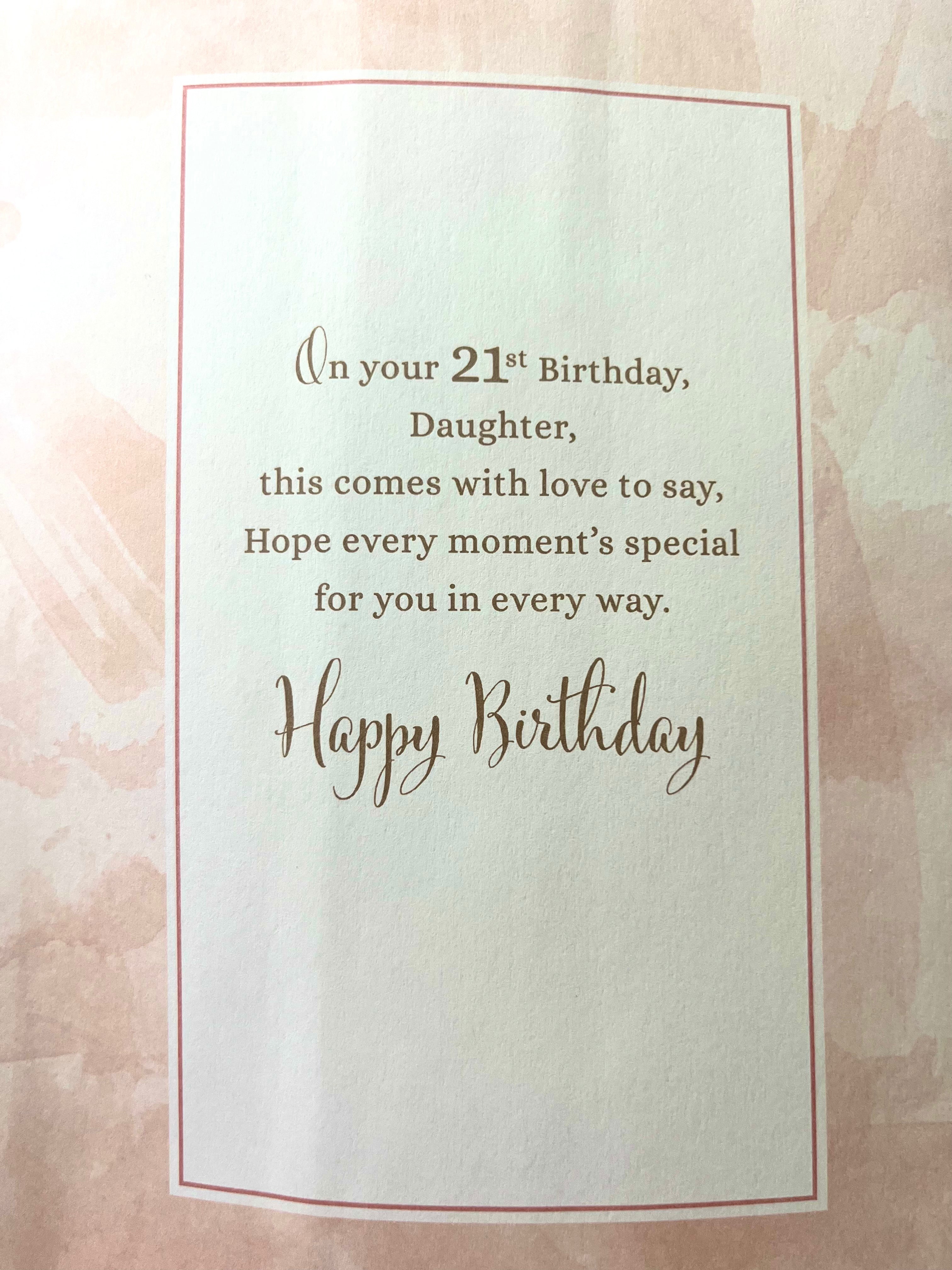 Daughter's 21st Birthday Card