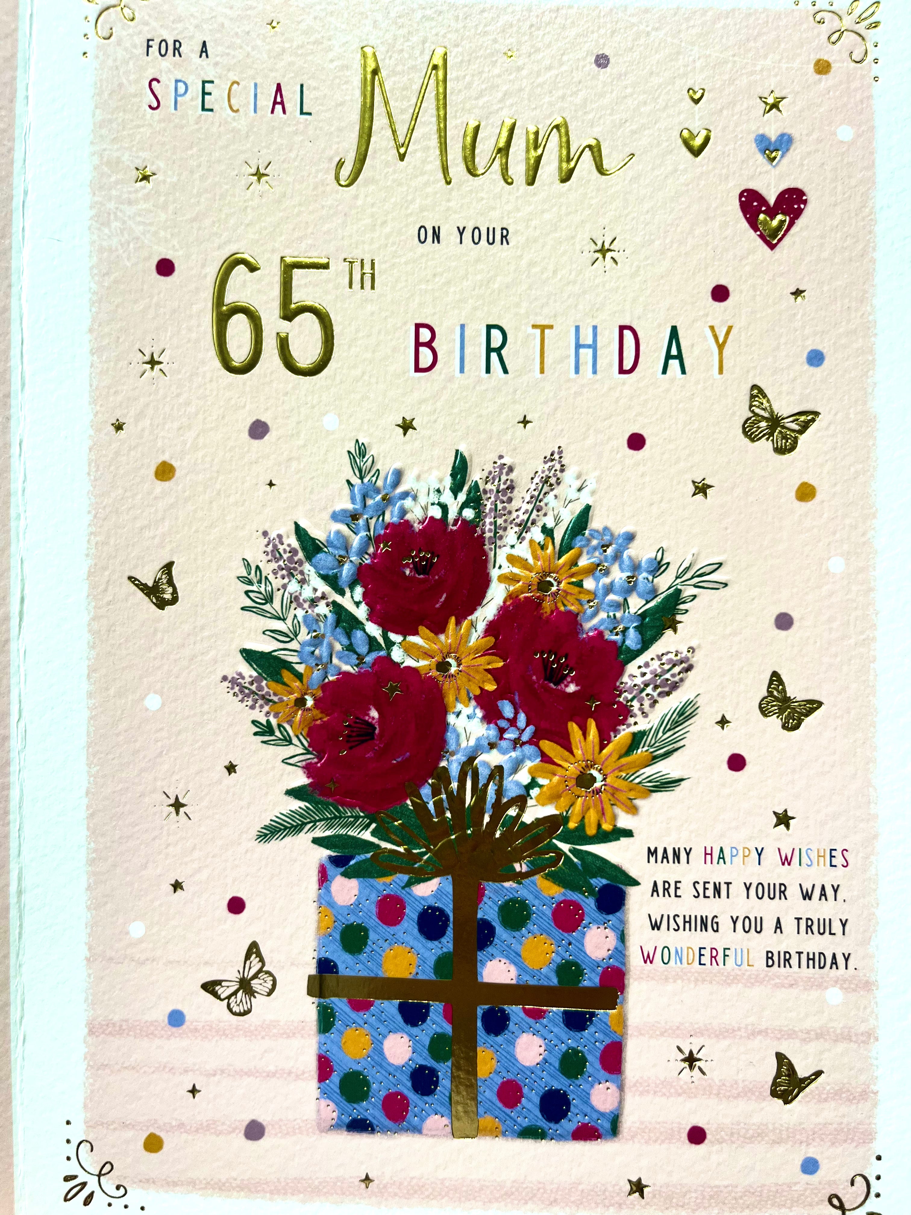 Mum's 65th Birthday Card