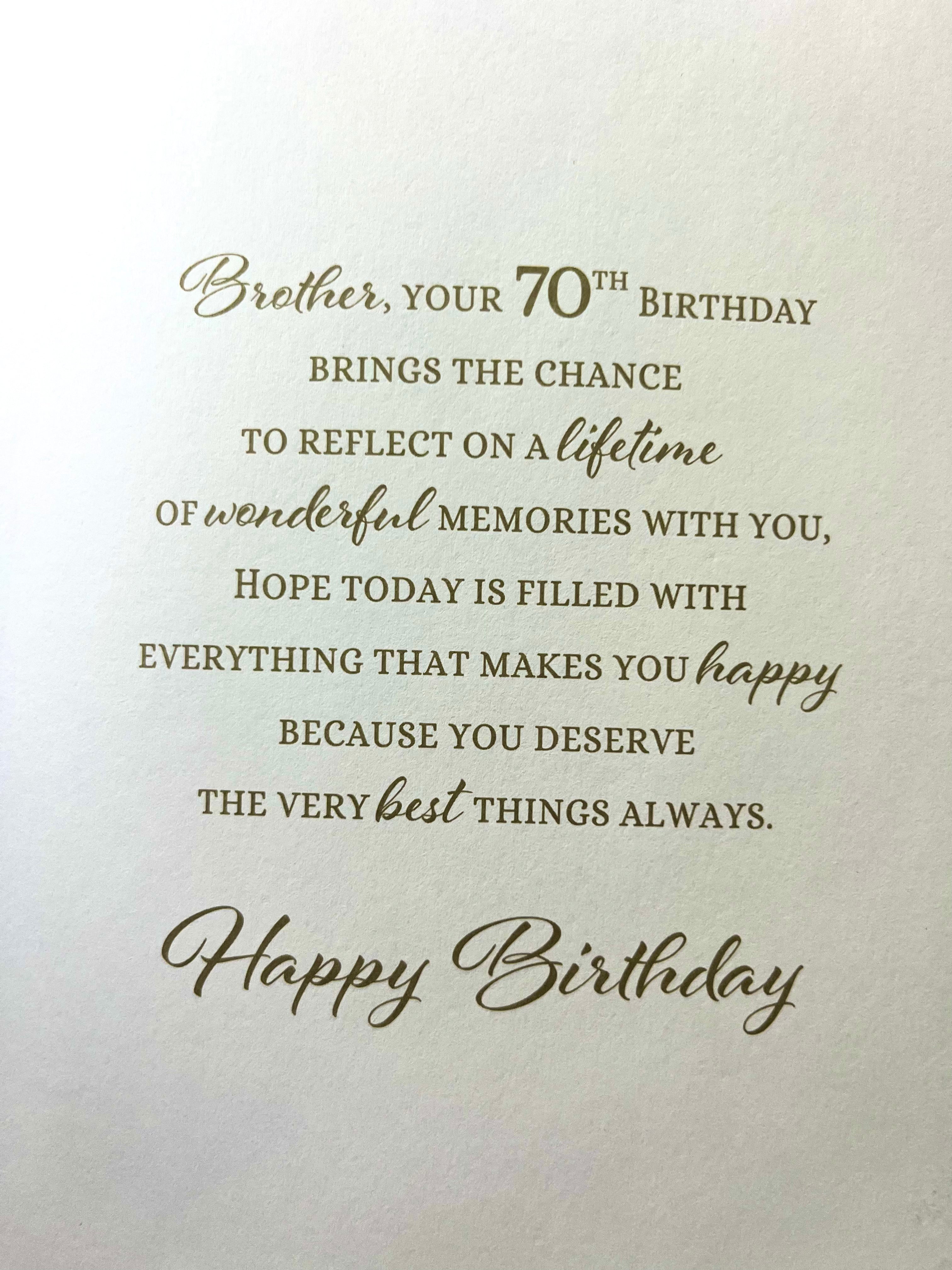 Brother's 70th Birthday Card