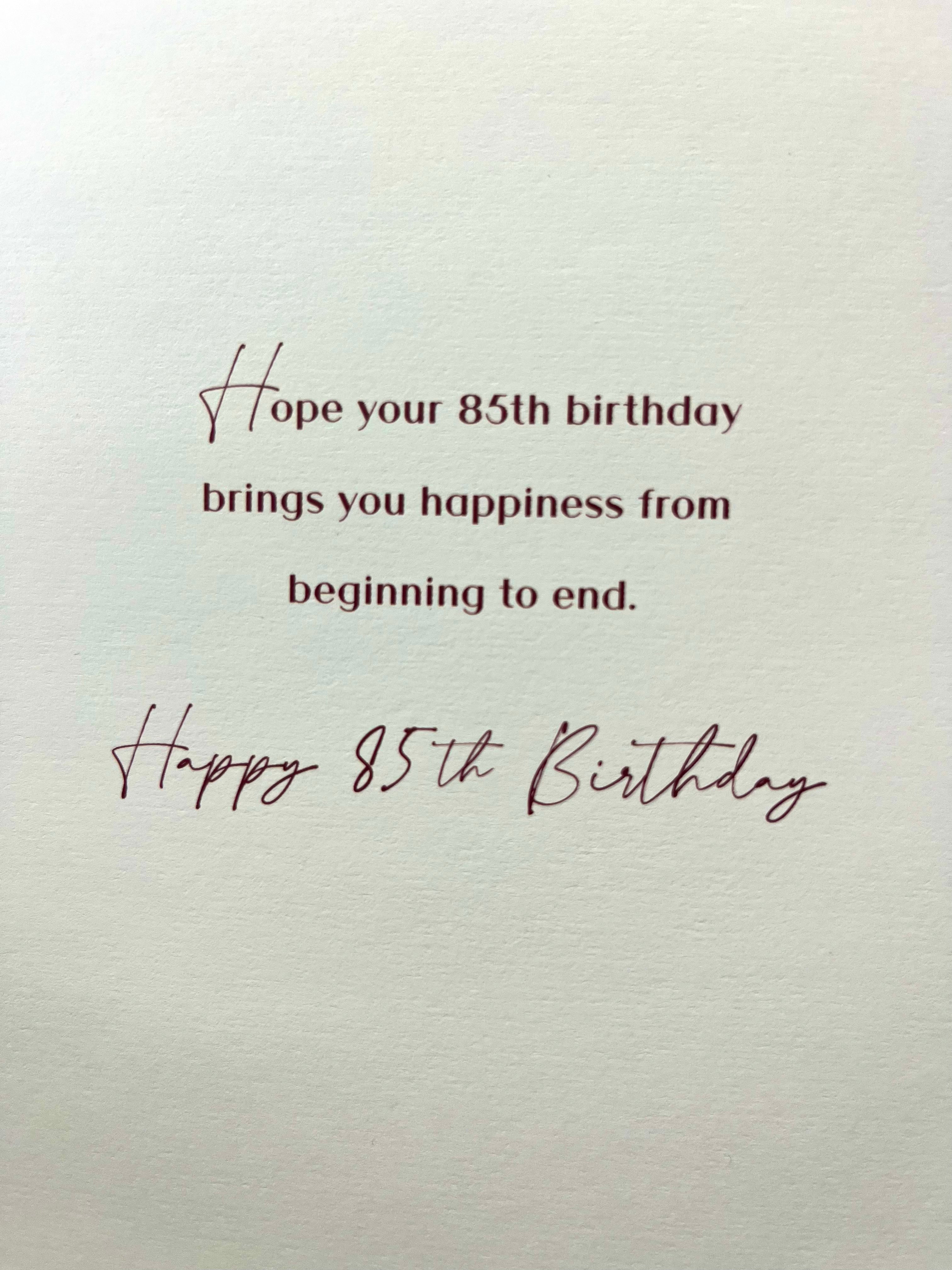 Female 85th Birthday Card