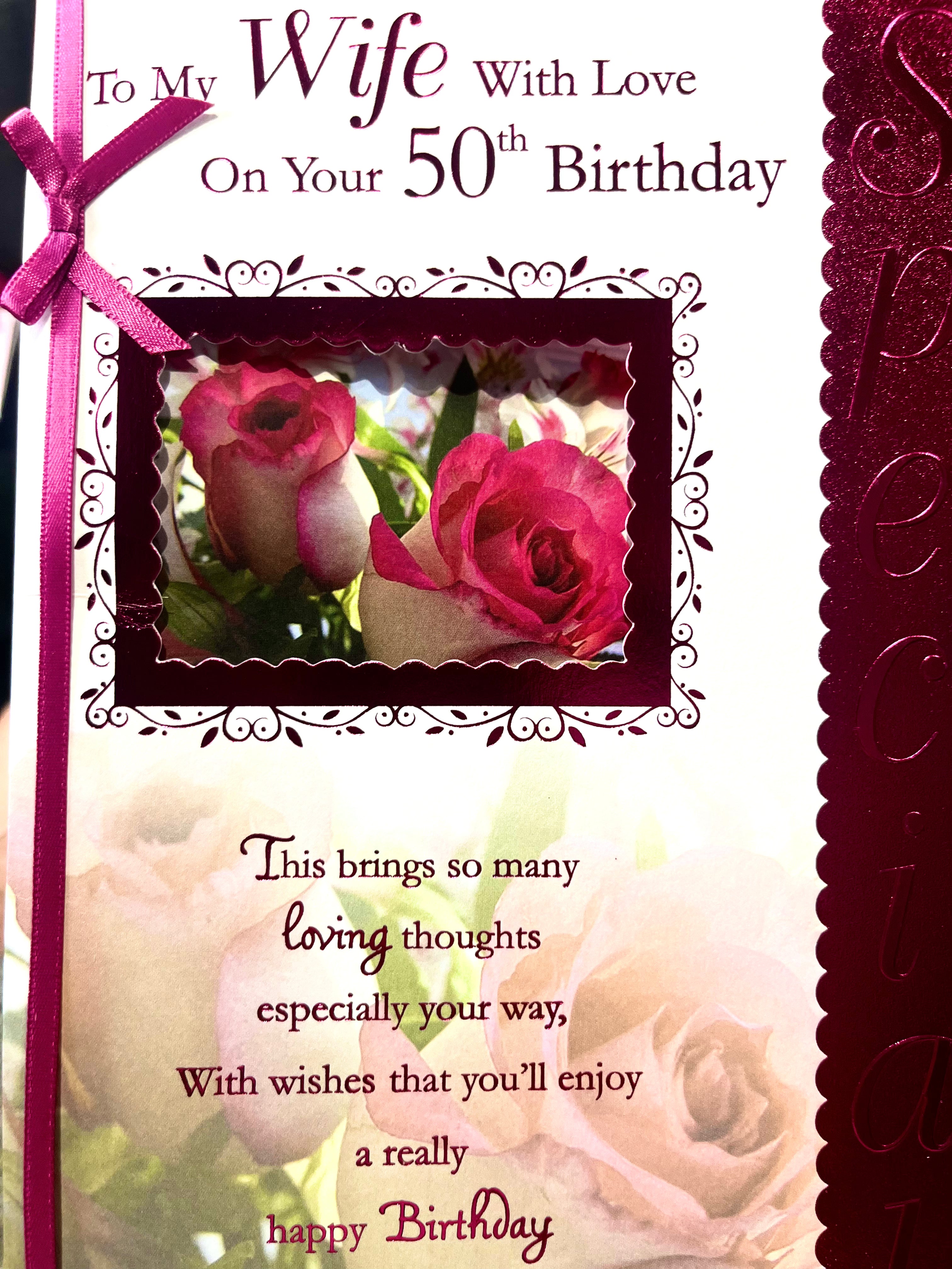 Wife's 50th Birthday Card