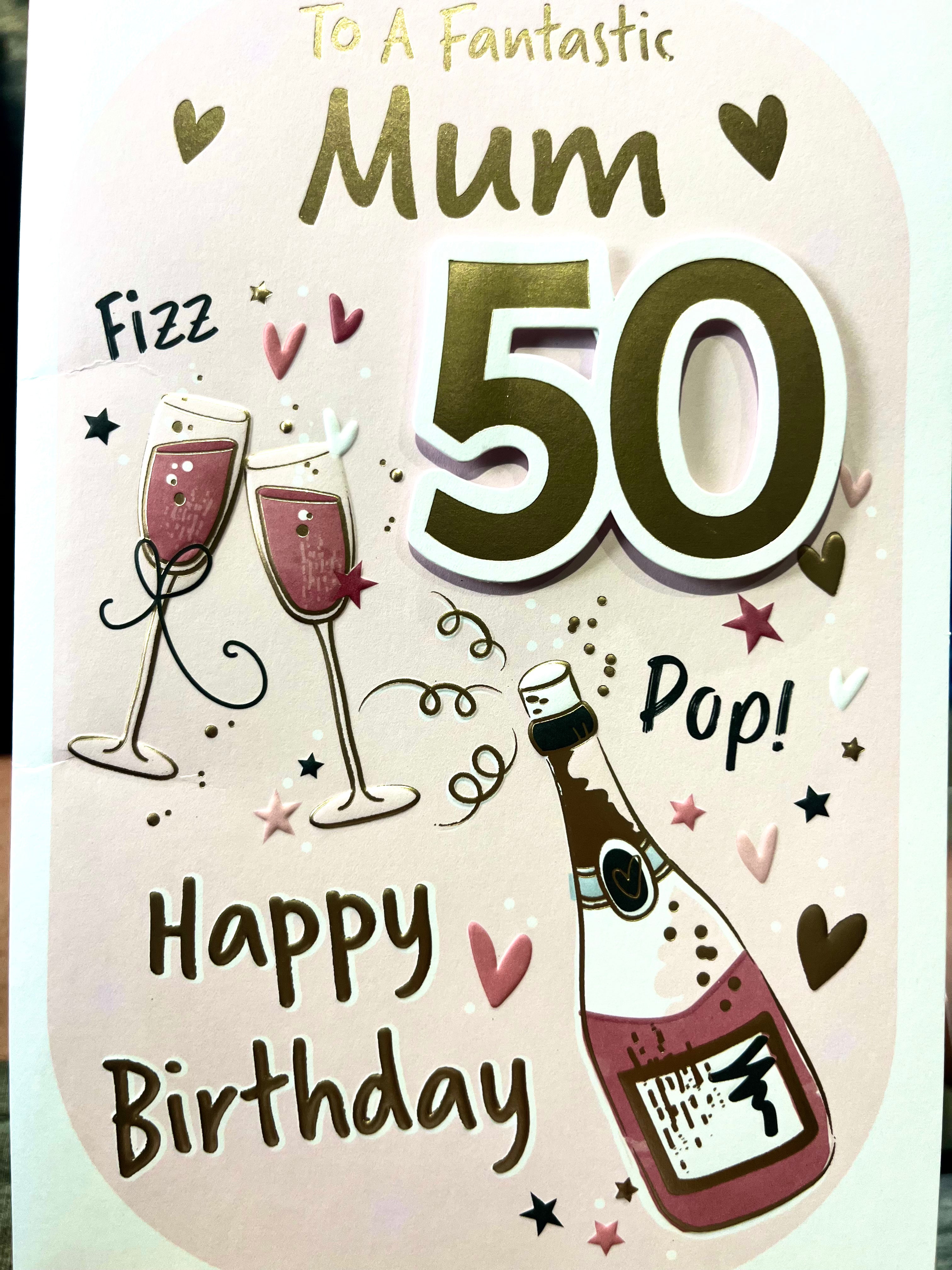 Mum's 50th Birthday Card