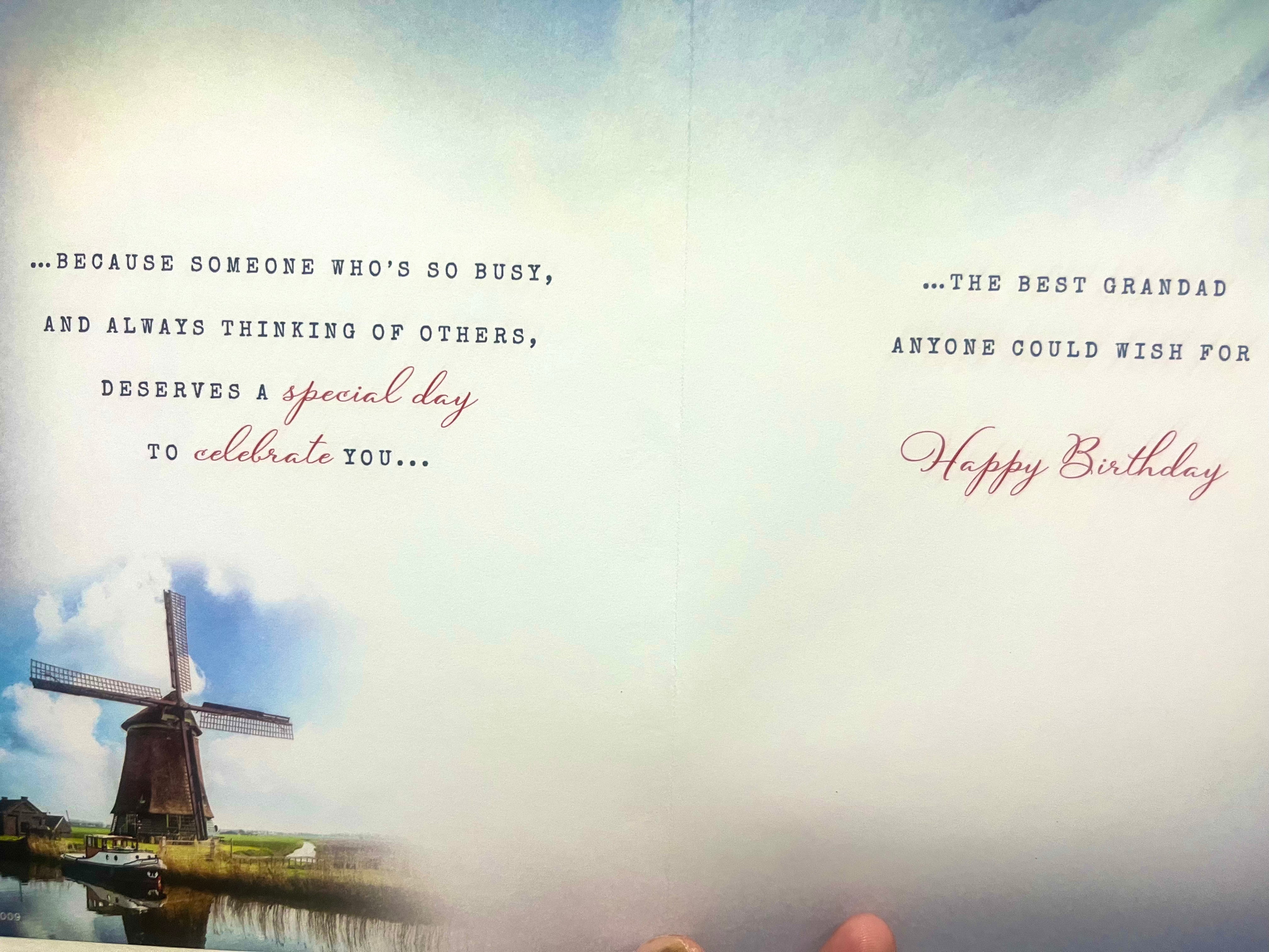 Grandad Birthday Card.
