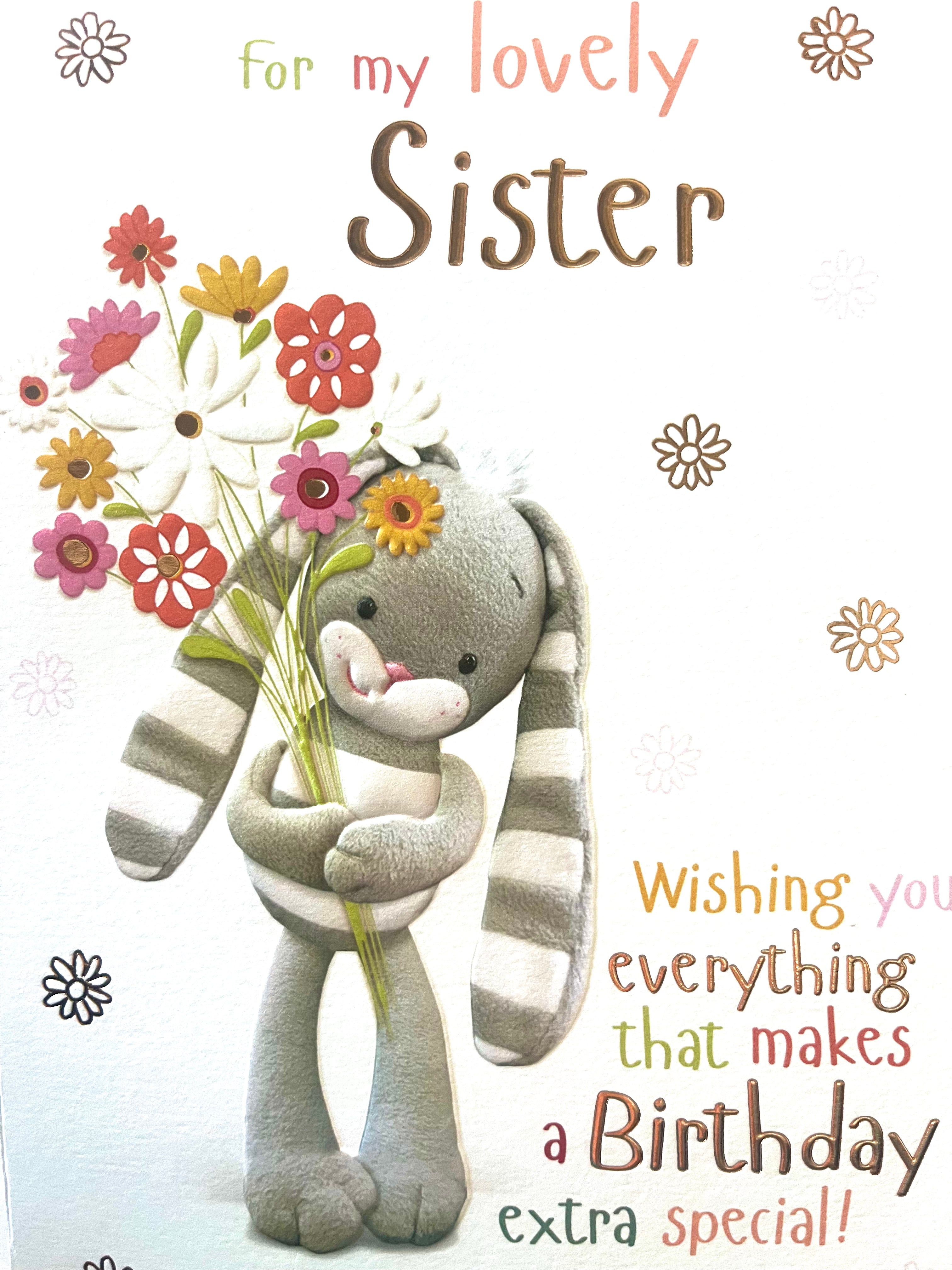 Sister Birthday Card : For My Lovely Sister