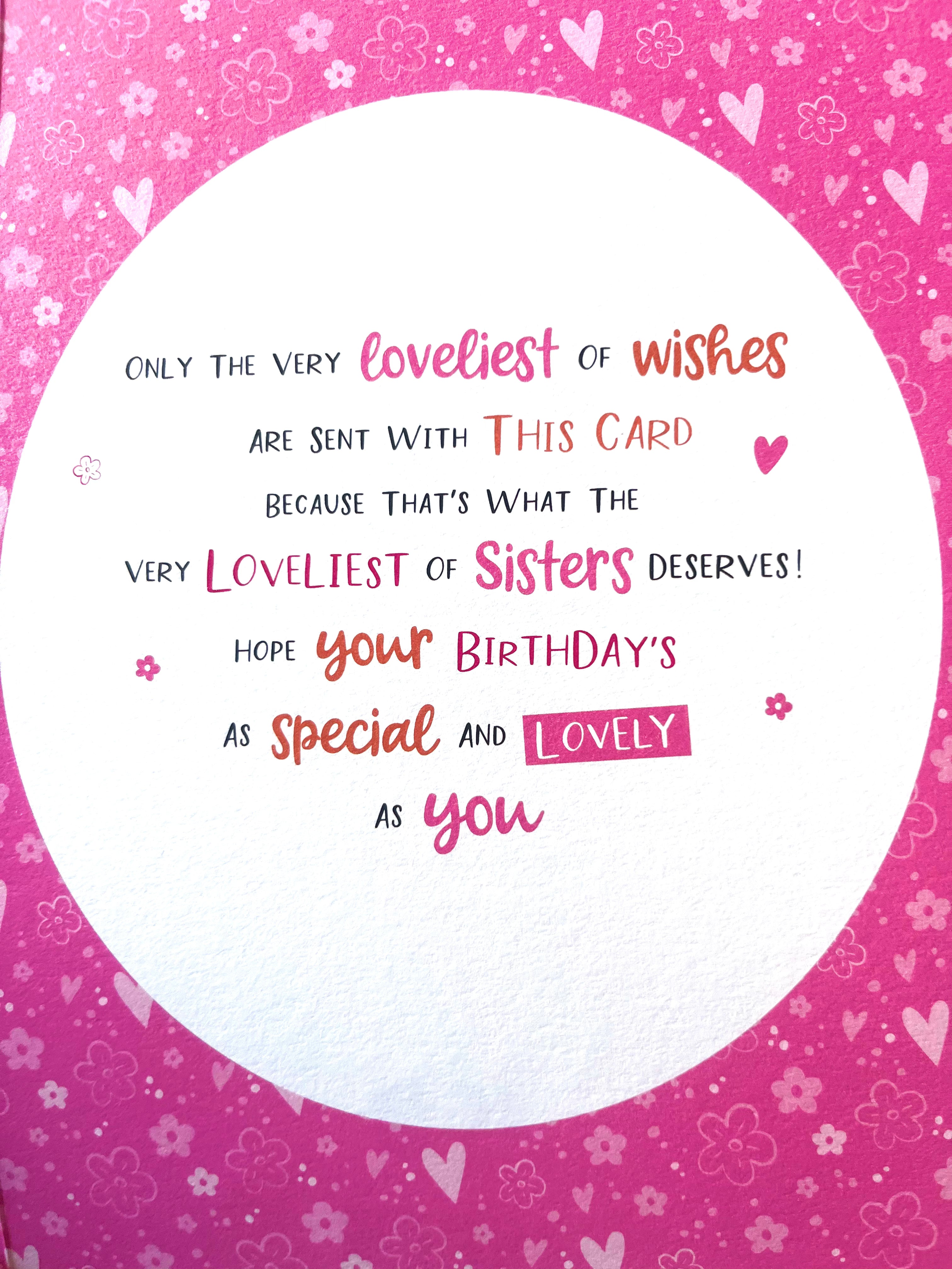 Sister Birthday Card : "Happy Birthday Sister".