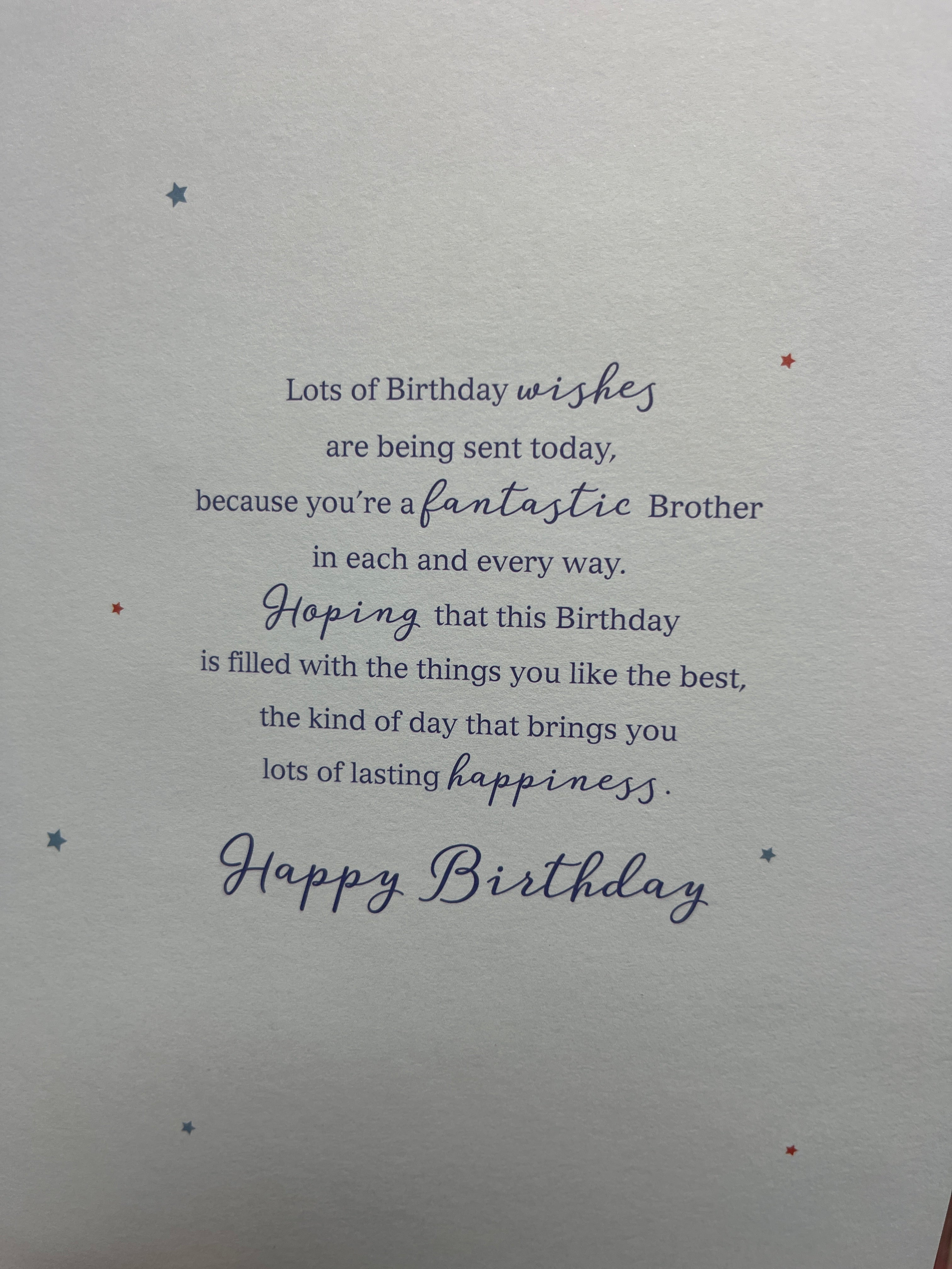 Brother Birthday Card