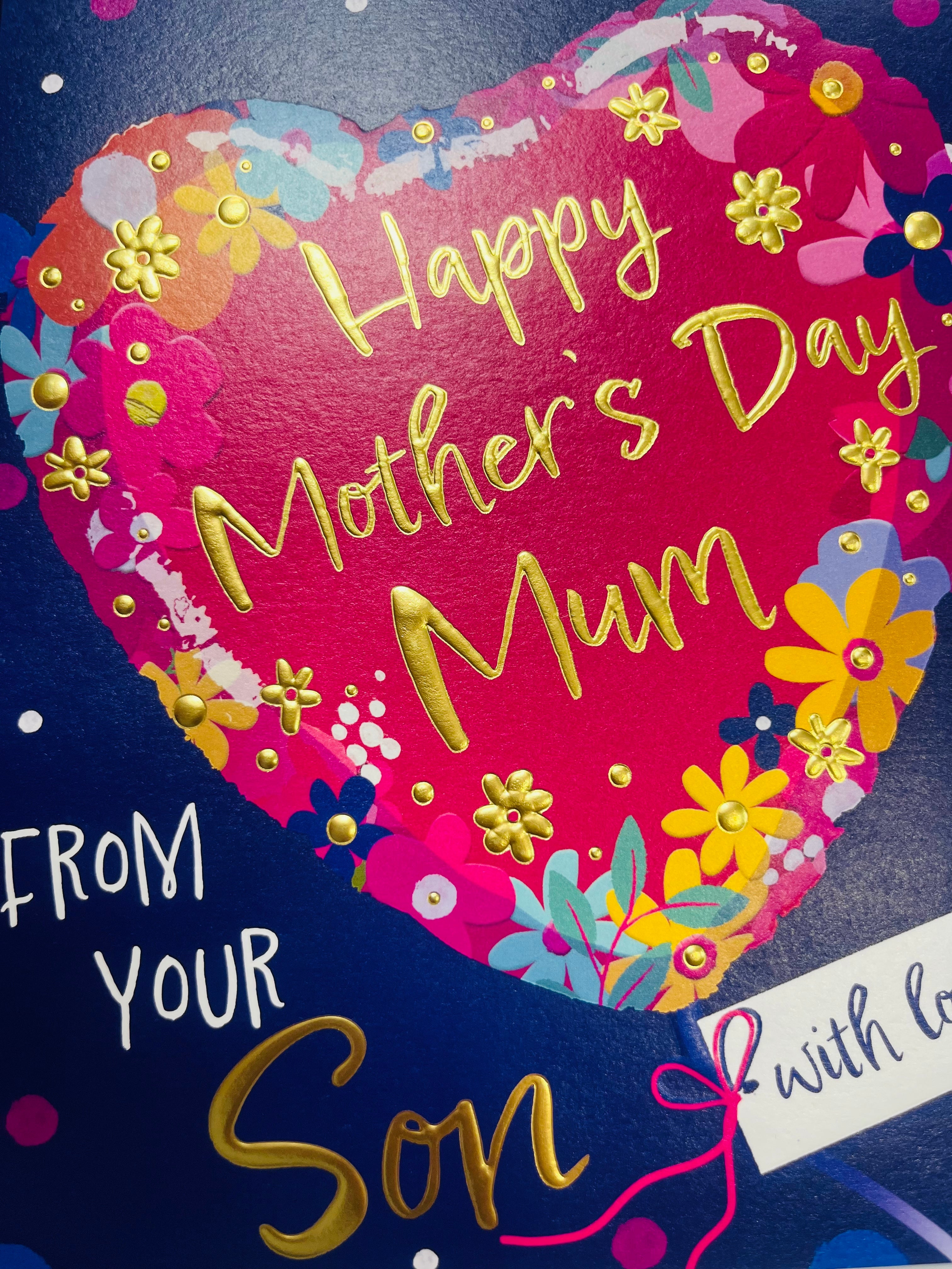To Mum from your Son on Mothers Day Card