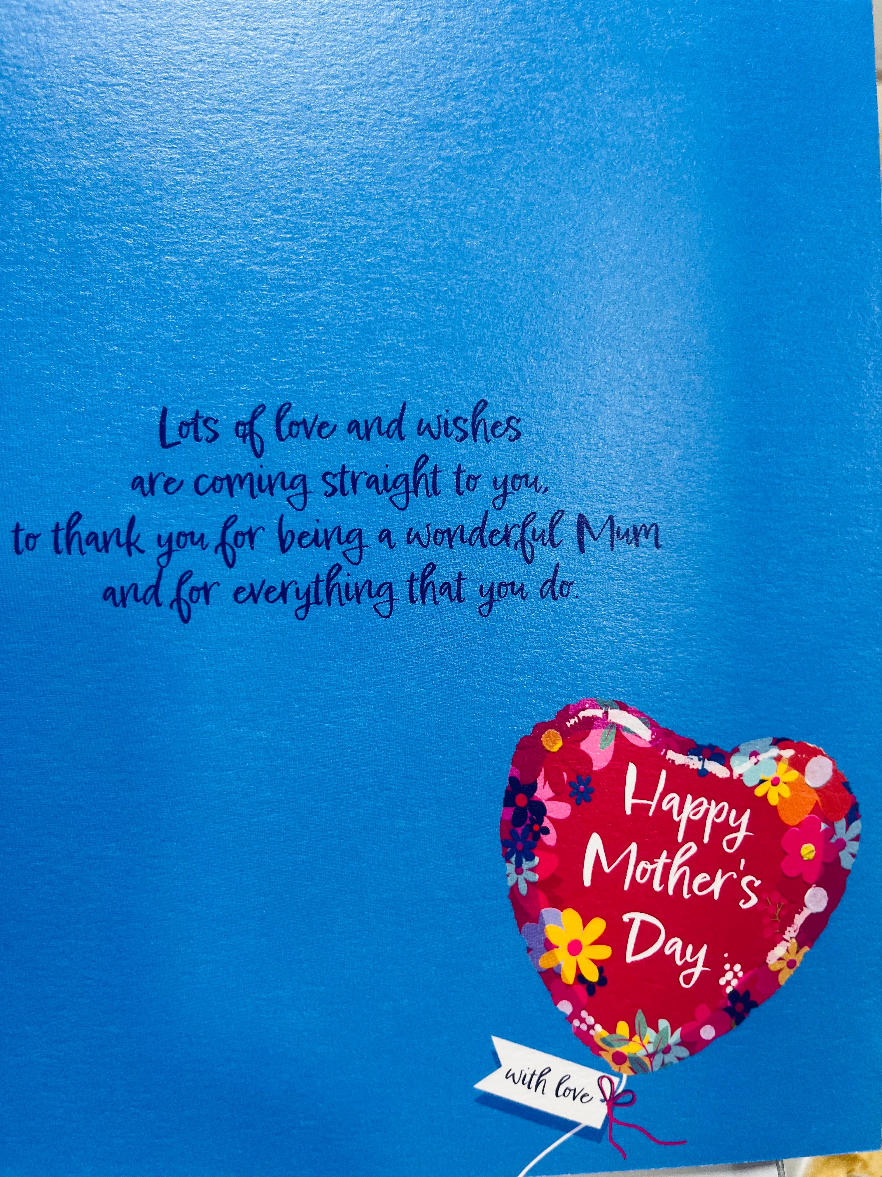 To Mum from your Son on Mothers Day Card