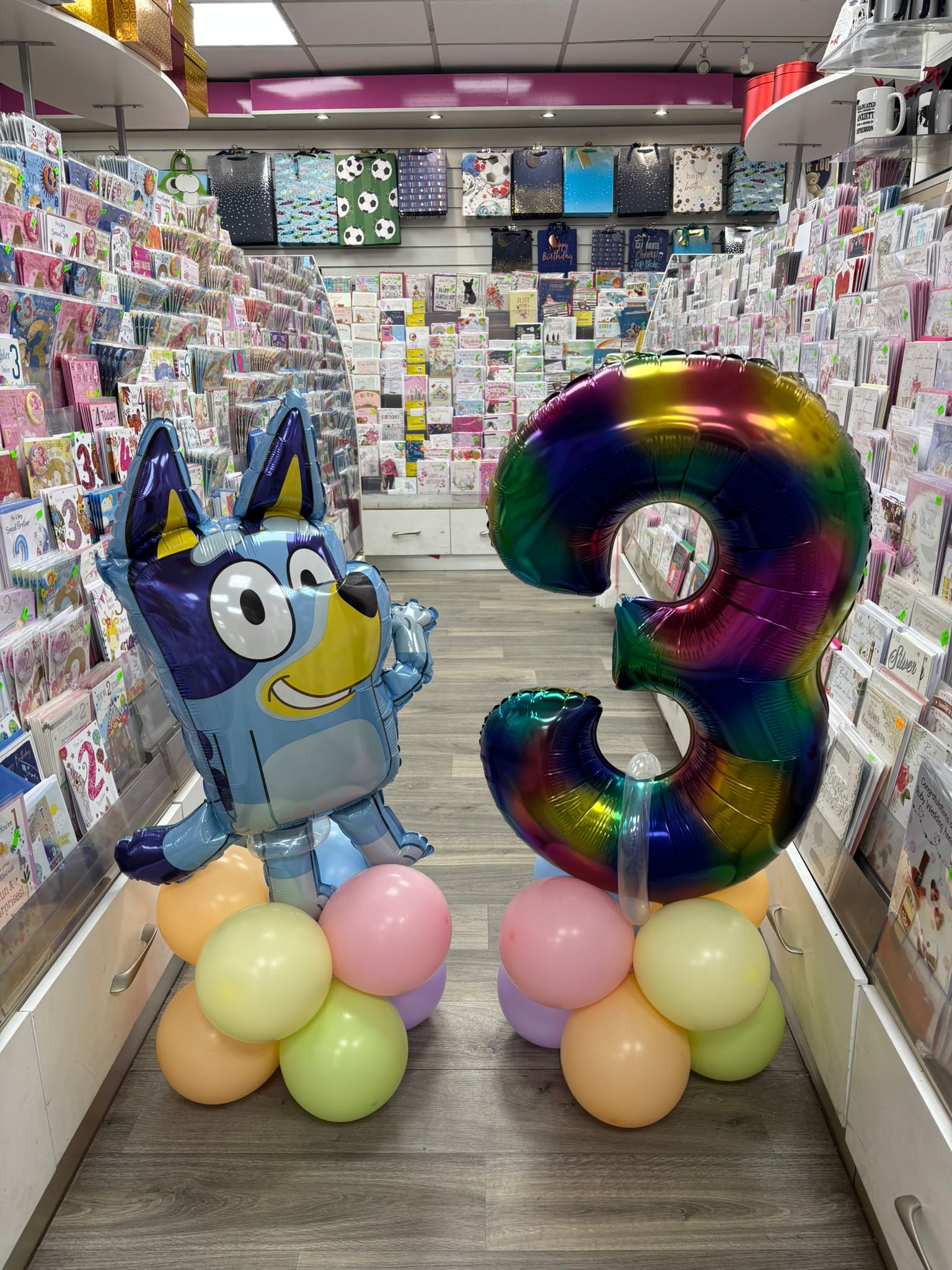 Character Balloon Displays. Bluey Balloons