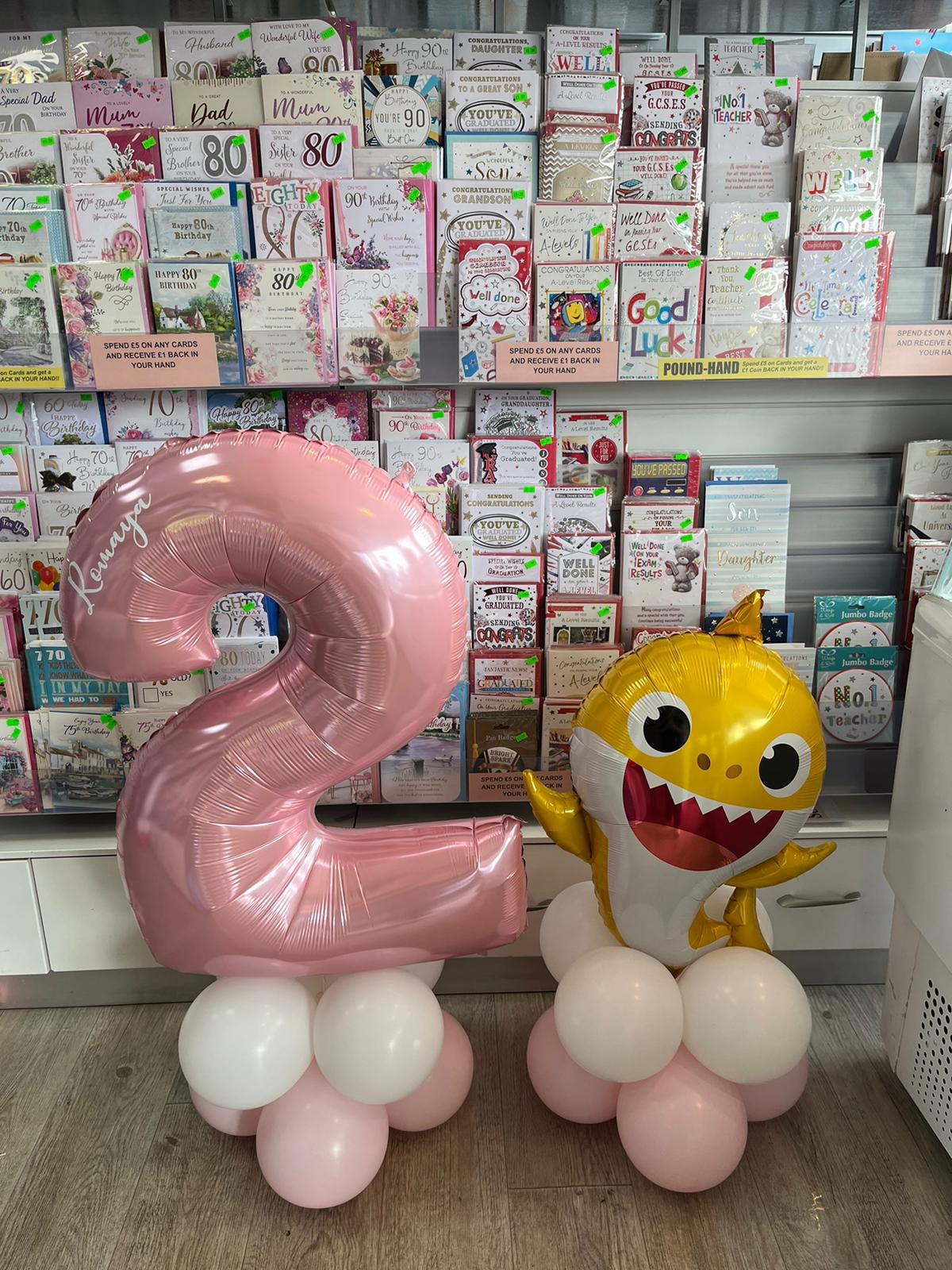 Character Balloon Displays. Baby Shark Balloons