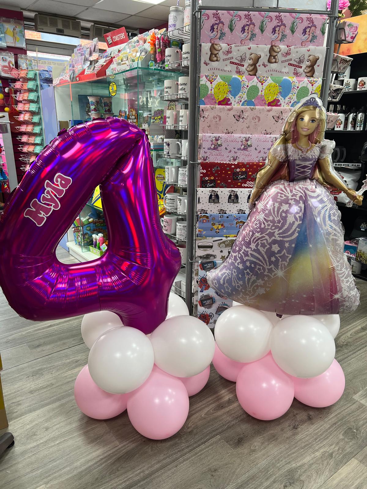 Character Balloon Displays. Barbie Balloons
