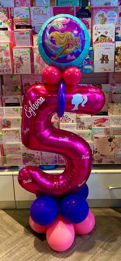Character Balloon Displays. Barbie Balloons