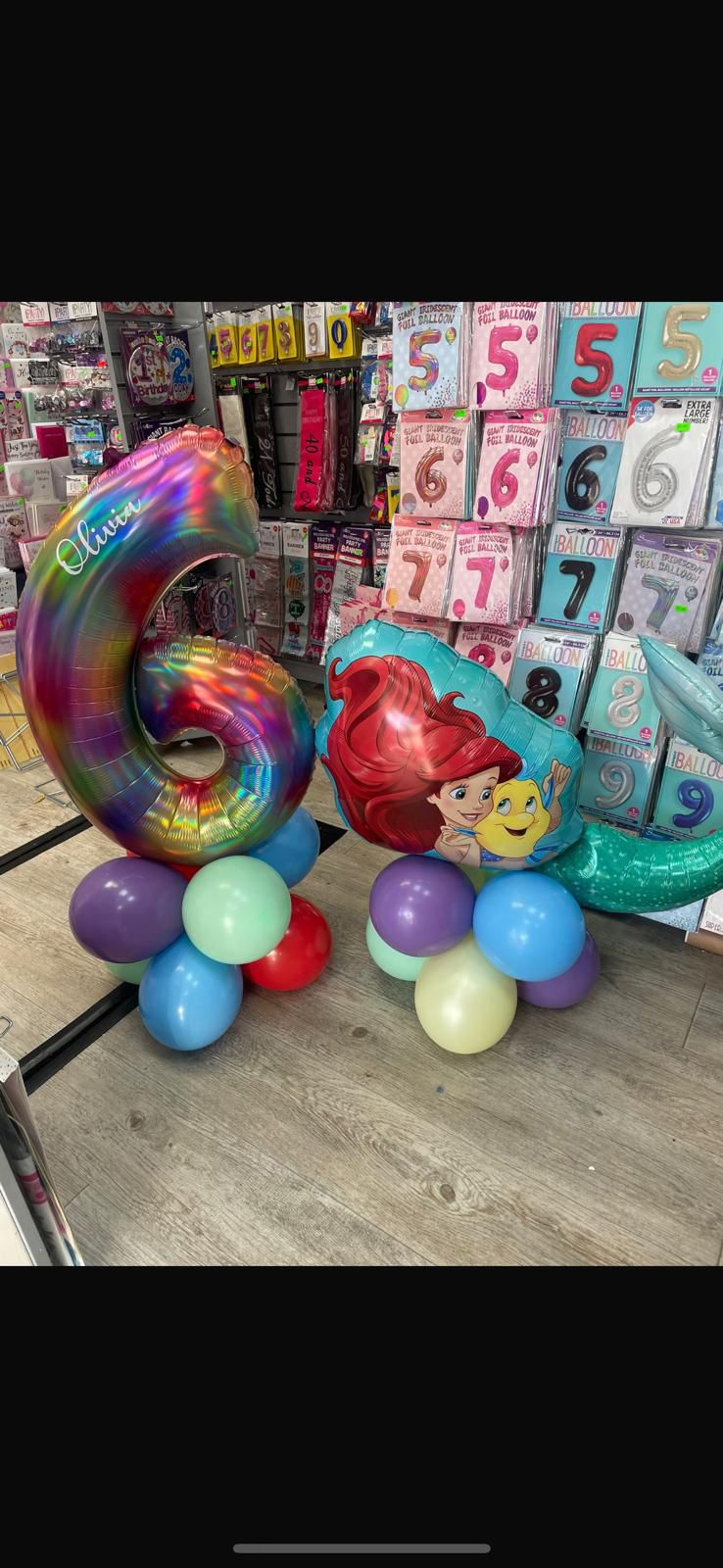 Character Balloon Displays. Little Mermaid Balloons