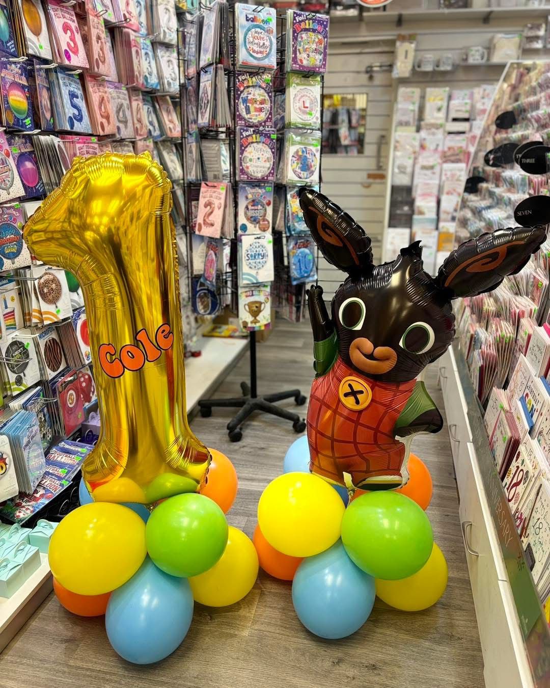 Character Balloon Displays. Bing Balloons